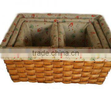 100% Handmade Chipwood basket/ basketcontainer(factory & exporter)