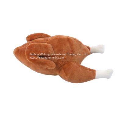 Food Pet Products Dog Chew Toy Stuffed Turkey Stuffed Dog Squeaky Chew Toy Interactive Squeaky Dog Toys photo-2