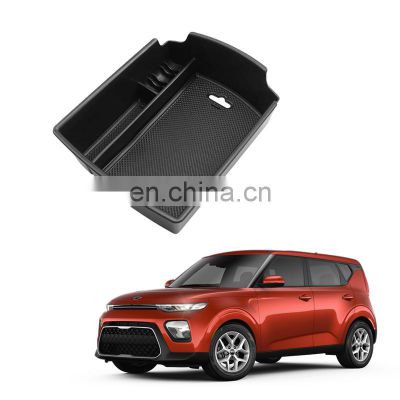 Interior Accessories Parts Silicone Armrest Rest Storage Box Center Control Console Organizer Tray For Kia Soul 2020-2021