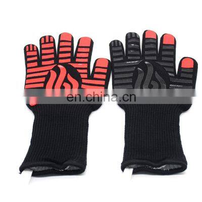 Hot Selling  Printing Grill Mittens Oven Gloves Extreme BBQ Heat Resistance Gloves