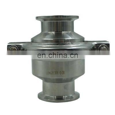 Reasonable sanitary stainless steel ss 304 316 manual tri clamp non return check  valve