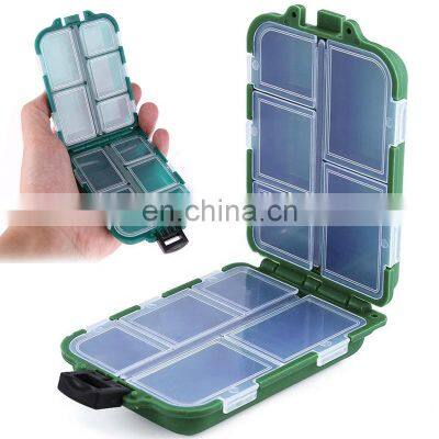 99mm * 65mm 2double layers 10 Compartments portable Bait  Hook plastic  Fishing  lure accessories Storage Box