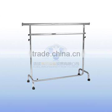 Removable heavy duty metal chrome salesman rack for clothes rack