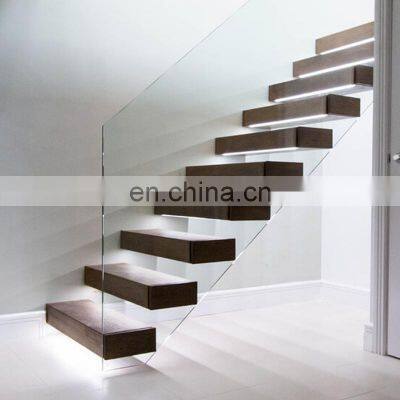 Wooden Staircase /wood Folding Stairs / Build Floating Staircase photo-3