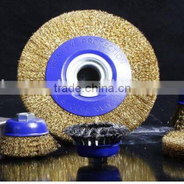 steel wire wheel brush with shaft