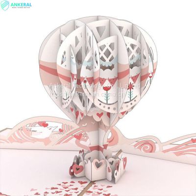 Hot Air Balloon Valentine’s Card Best 3D Pop up Card Gift for My Sweet Daughter