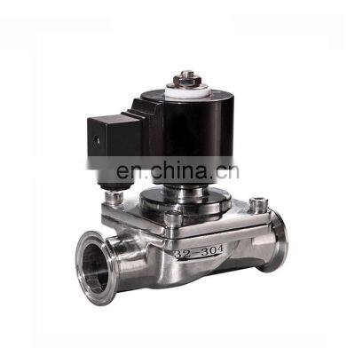 COVNA 1 inch 24VDC Normally Closed Tri Clamp Sanitary 316 Stainless Steel Food Grade Solenoid Valve for Milk