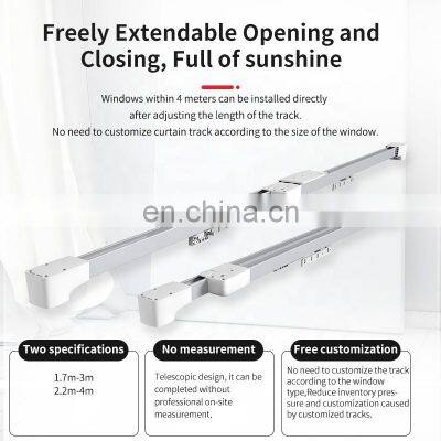 Remote Control Wifi Smart System Drapery Ceiling Mount Brackets Aluminium Motorized Electric Curtain Track photo-4