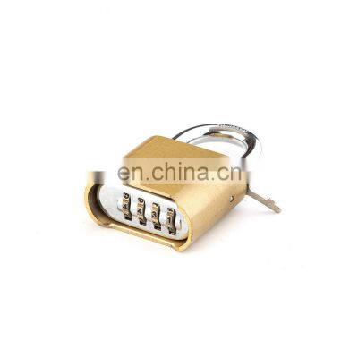 Factory Directly 4 Digits Code Combo Master Key 50mm Full Brass Combination Padlock