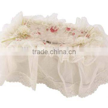 Pastoral Style Lace Floral Tissue Box Plastic Napkin Holder