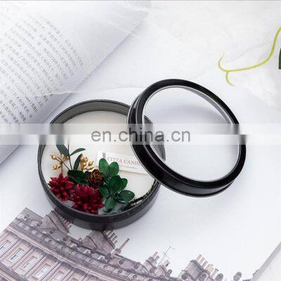 2021 Hot Selling Trending Products Private Label Wedding Dried Flower Candles Christmas Decoration Scented Candle
