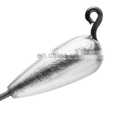 JOHNCOO 3g 4.5g 7g 9g Water Drop Shape Saltwater Freshwater Ice Fishing Jig Head Hook photo-3