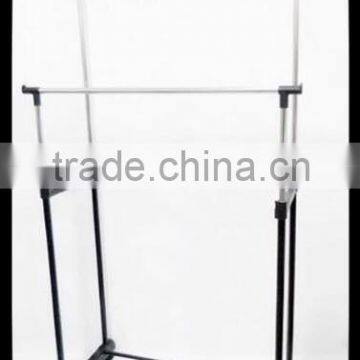 7/8" high quality double tubes steel storage clothing hanger display rack