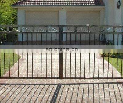 Exterior Metal Swing Wrought Iron Gate Galvanized Steel Fence Door Iron Gate Design photo-5