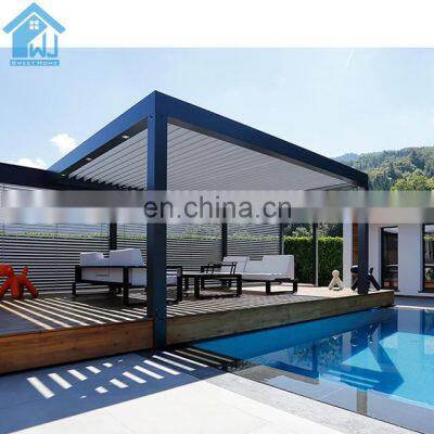 Motorized Luxury Sun Shade Aluminum Gazebo Roof with Side Screen in Customized Sizes aluminum pergola parts