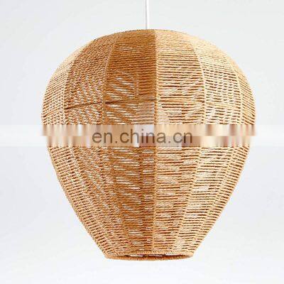 Hot Sale Best Price Jute Lampshade Rustic 100% nature straw Woven Rope Pendant Decor Home Vietnam Supplier