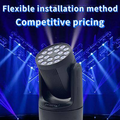 LED Moving Head Light Portable Size  18X12W LED Wash light with RDM and Music Control DMX controlled DJ lights