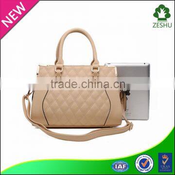 trendy diamond lattice pattern lady pu hand bag