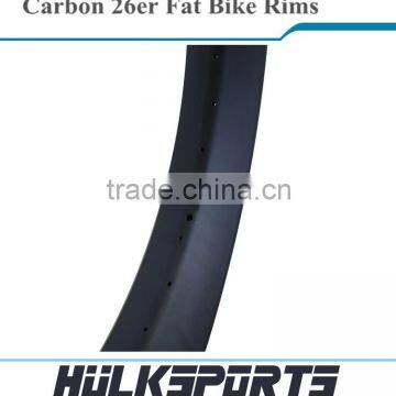 High-end 26er Fat Bike Carbon Wheelset 3K/UD 80 mm Fatbike Rims 18mm Profile Depth Carbon Hooklesse/clincher Mtb Rim Quality Choice