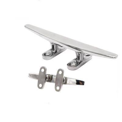 Heavy Duty 316 Stainless Steel Marine Grade Flat Top Low Silhouette Trimline Cleat Dock Cleat for Boats Sailboats photo-5