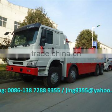 12 Wheels Heavy duty tow truck under lift wrecker truck 50-60 ton for sale