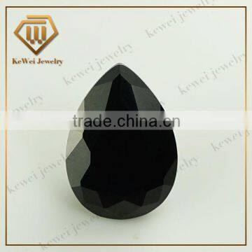 New Product Nano CZ Gems Pear Cut Black Cubic Zirconia Stone