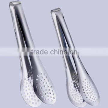 OEM manufacture FDA approved Stainless Steel Food Tongs Barbecue Tongs ring locking