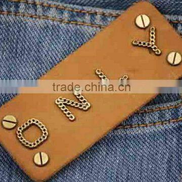 China Supplier Excellent Quality Debossed Wholesale Leather Patches photo-3