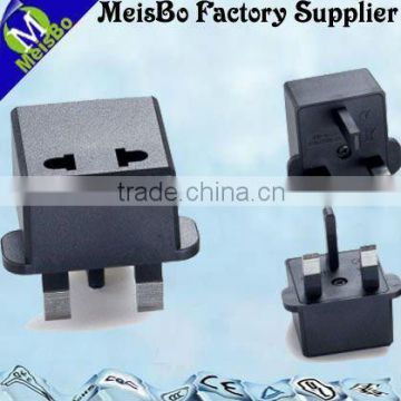 6A 125V EU to UK travel adaptor plug 3 pins