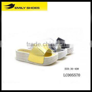 2016 latest design fashion summer lady pcu slippers