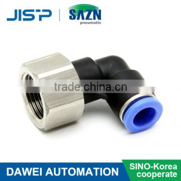 Sino-Korea cooperate Elbow Pneumatic Fitting With Female Thread PLF