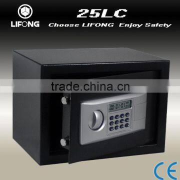 Electronic safe locker with LCD display for home use