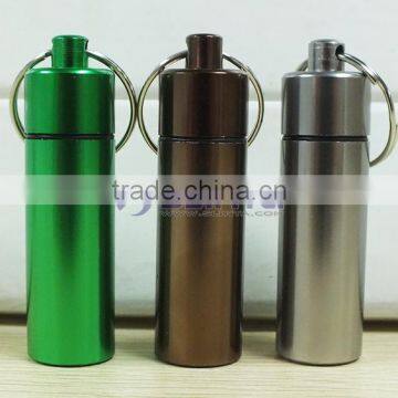 17mm Diameter Multi Function Emergency Box Pill Box Keychain Box Alumnium Box photo-2