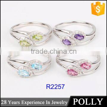 2015 HOT SALE FASHION WHITE OR ROST GOLD RING photo-2