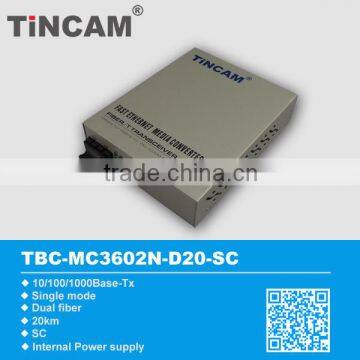 Internal Power Single Fiber SC Fast Ethernet Converter