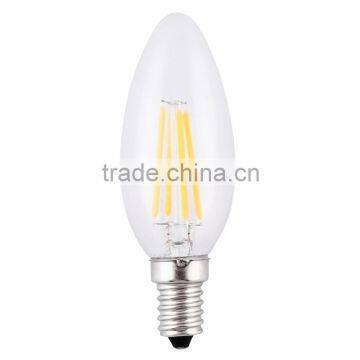 130lm/W 360 Degree 2W 4W led bulb filament candle e27 led