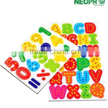 Eco-friendly pre-school plastic magnetic letters and numbers toy for kids
