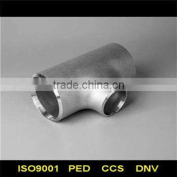 ISO Approval Seamless Stainless Steel Reducing Tee