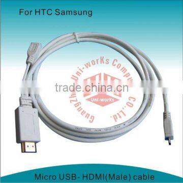 MHL Micro USB HDMI Adapter Cable for HTC G14 Samsung S II i9100 Galaxy