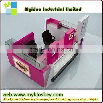 Hot sale attractive cosmetic mall eyebrow kiosk with 8 years Experience