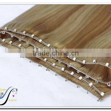 piano color human hair weave micro beads weft hair extensions