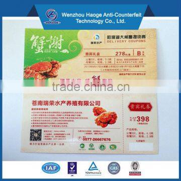 Promotion prepaid voucher printing card with high quality for gift