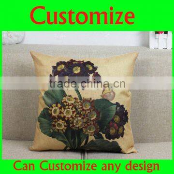 Customize printed 100% cotton fabrics microbead pillow cushion