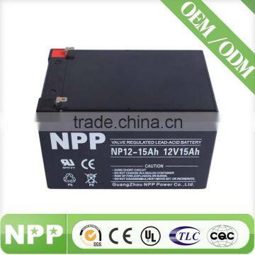 12v15ah NPP Rechargeable Storage Battery for Sunlight photo-2