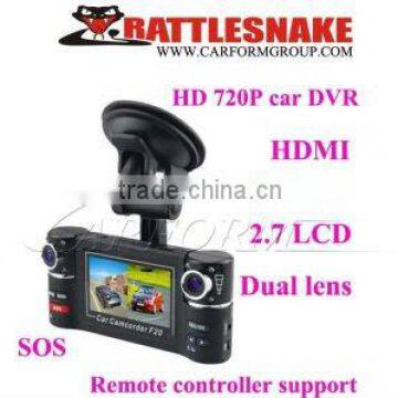 hd car dvr driver recorder 1280*1440 with 2.7" inch lcd screen