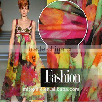 different types of chiffon fabric prints