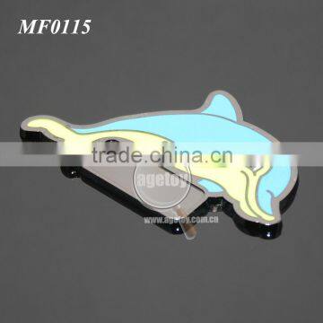 Cute Dolphins Shaped Souvenir Gifts Tarnish Plated Zinc Alloy Promotional Enamel Custom Metal Fridge Magnet photo-2