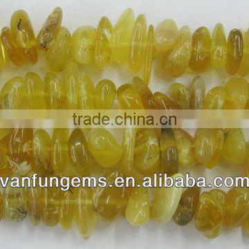 Yellow opal polished tumble stone