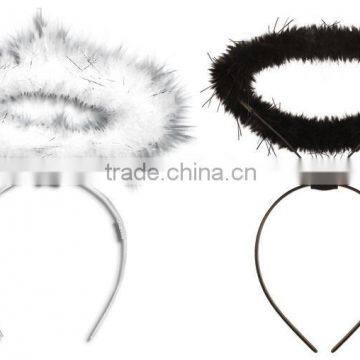 Angel Halo Headband Choose Black Or White Costume Hen Party ear H-1508