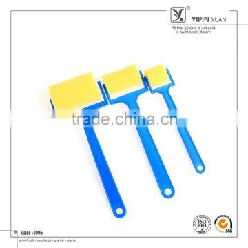 3pcs Plastic Handle Roller Painting Sponge Brushes